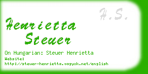 henrietta steuer business card